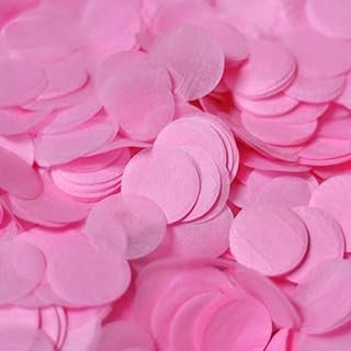Pink Confetti 1 inch Biodegradable Confetti 5000 pcs for Table Wedding B...