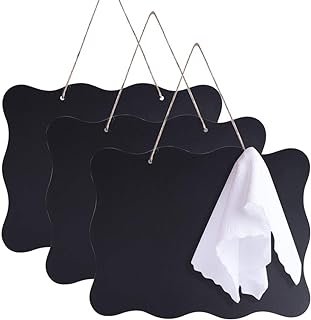 AUSTOR 3 Pack Chalkboard Sign 8x10 inch Double Sided Erasable Message Bo...