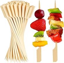 300PCS Cocktail Picks Bamboo Skewers for Appetizers, FATLODA Paddle Wood...
