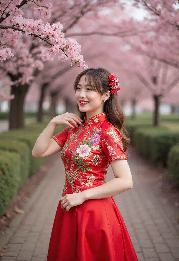 25 Beautiful Chinese Wedding Photos and Traditions to Inspire - 1. The Traditional Red Dress: Qipao