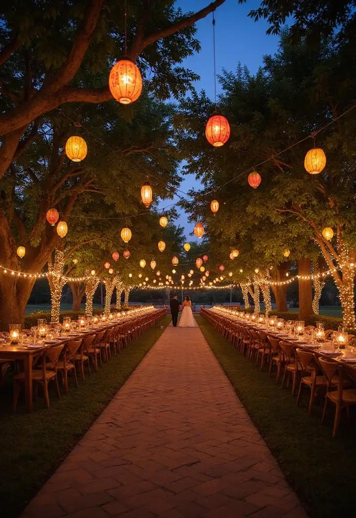25 Beautiful Chinese Wedding Photos and Traditions to Inspire - 8. Lanterns: Illuminating the Celebration