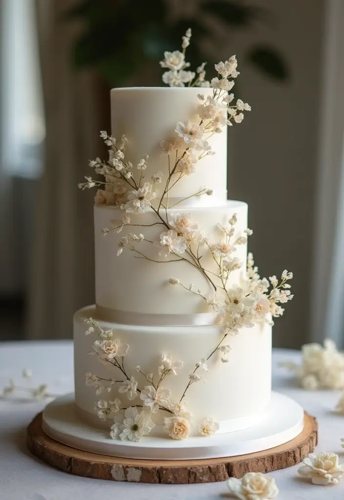 25 Beautiful Vintage-Inspired 40th Wedding Anniversary Cake Designs - 24. Timeless Elegance with Modern Touches