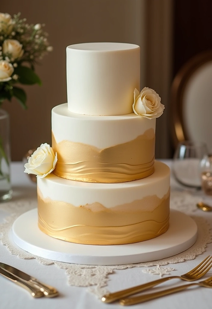 25 Beautiful Vintage-Inspired 40th Wedding Anniversary Cake Designs - 7. Ombre Effect