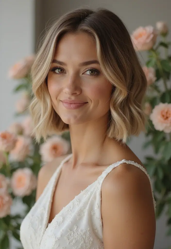 25 Chic Bob Wedding Hairstyles Perfect for Modern Brides - 1. Sleek Asymmetrical Bob