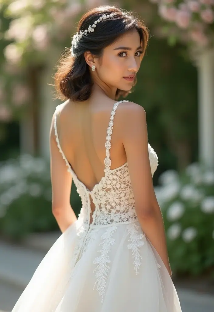 25 Chic Bob Wedding Hairstyles Perfect for Modern Brides - 23. Twisted Half-Up Bob