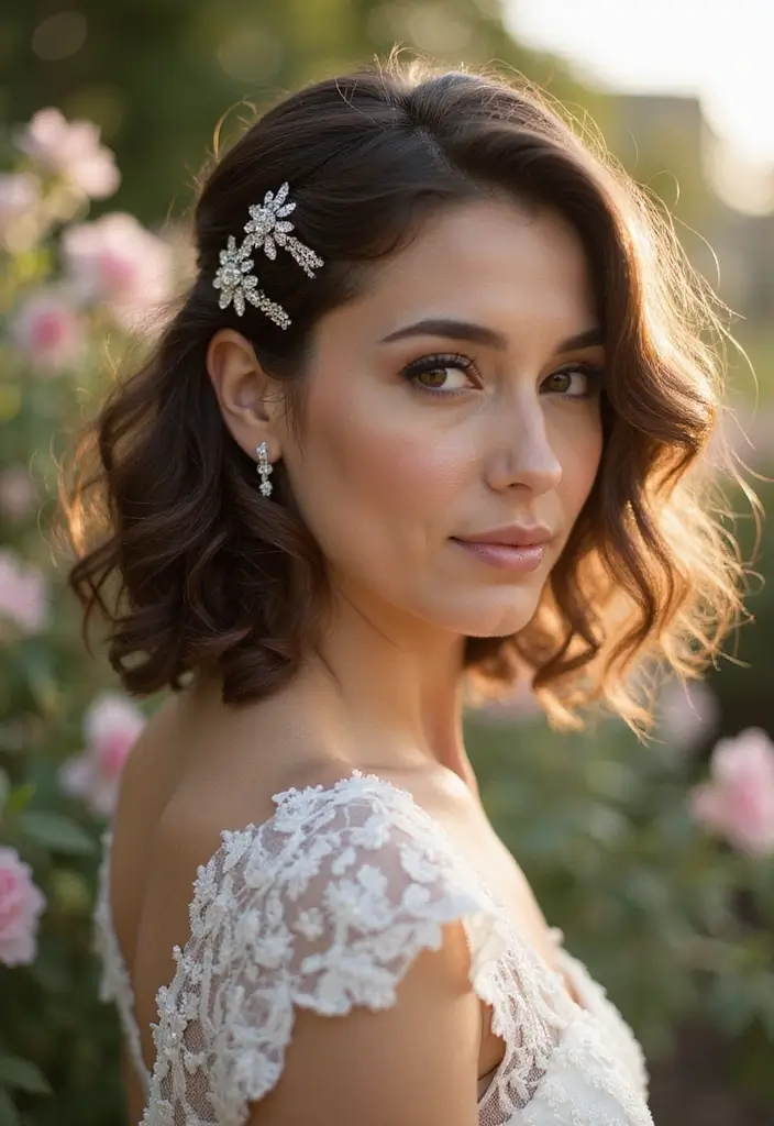25 Chic Bob Wedding Hairstyles Perfect for Modern Brides - 4. Curly Bob with Volume