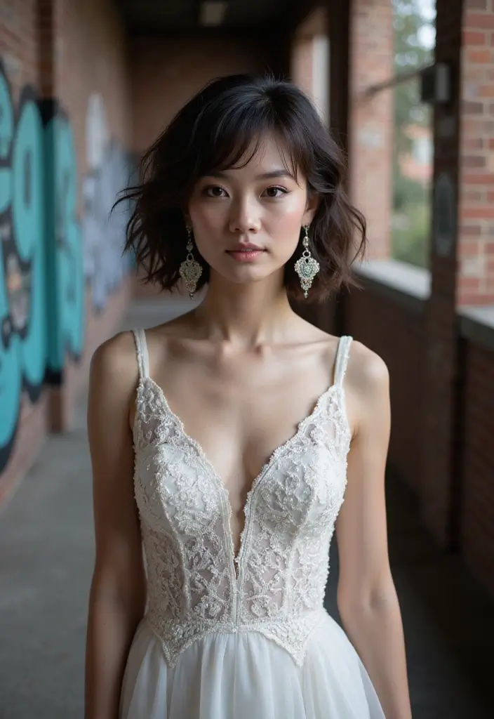 25 Chic Bob Wedding Hairstyles Perfect for Modern Brides - 8. Edgy Textured Bob