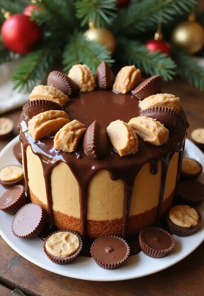 25 Delicious 1st Wedding Anniversary Cake Recipes to Try - 11. Peanut Butter Cup Cake