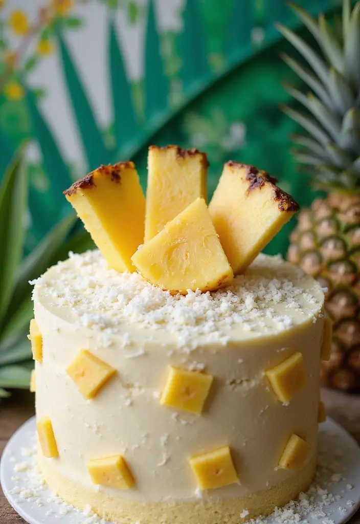 25 Delicious 1st Wedding Anniversary Cake Recipes to Try - 17. Pina Colada Cake