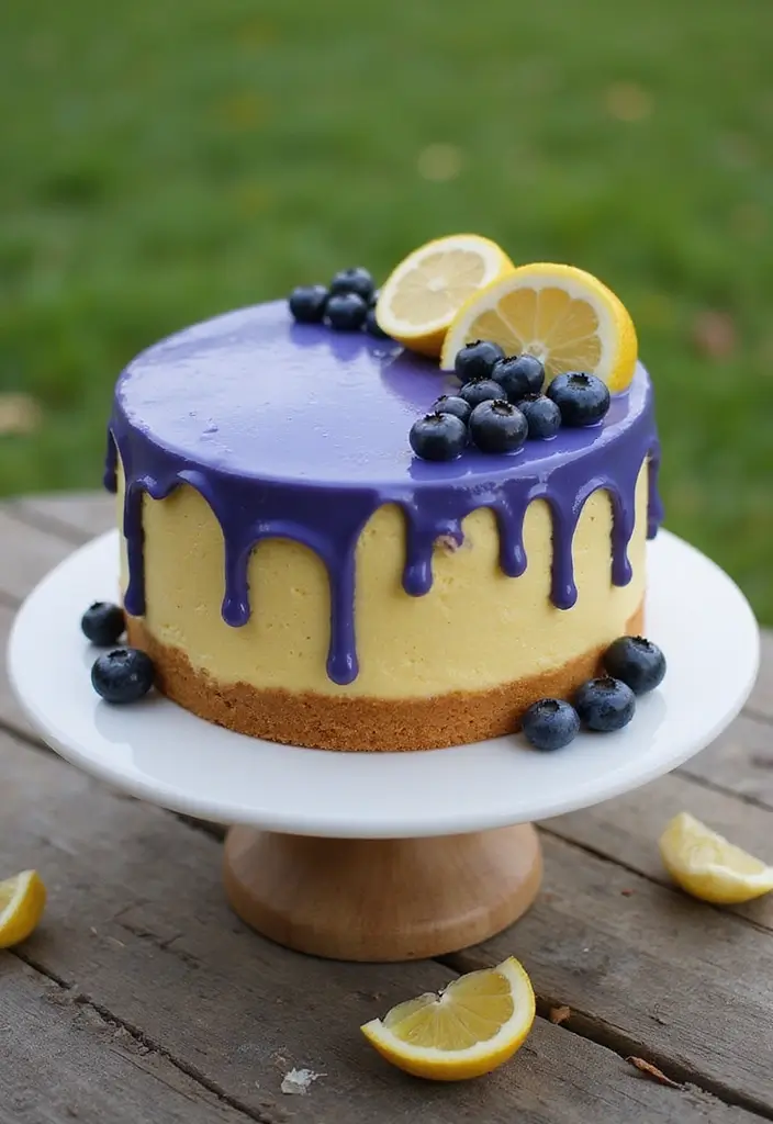 25 Delicious 1st Wedding Anniversary Cake Recipes to Try - 19. Blueberry Lemon Cake