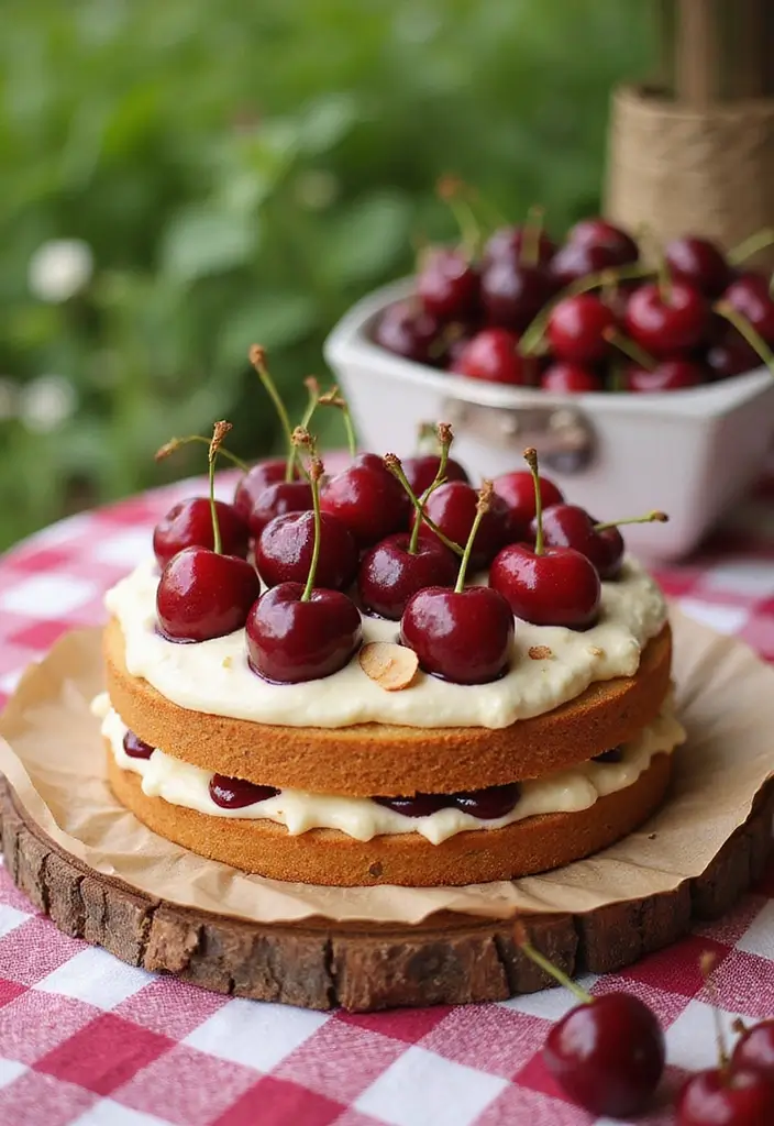 25 Delicious 1st Wedding Anniversary Cake Recipes to Try - 22. Cherry Almond Cake