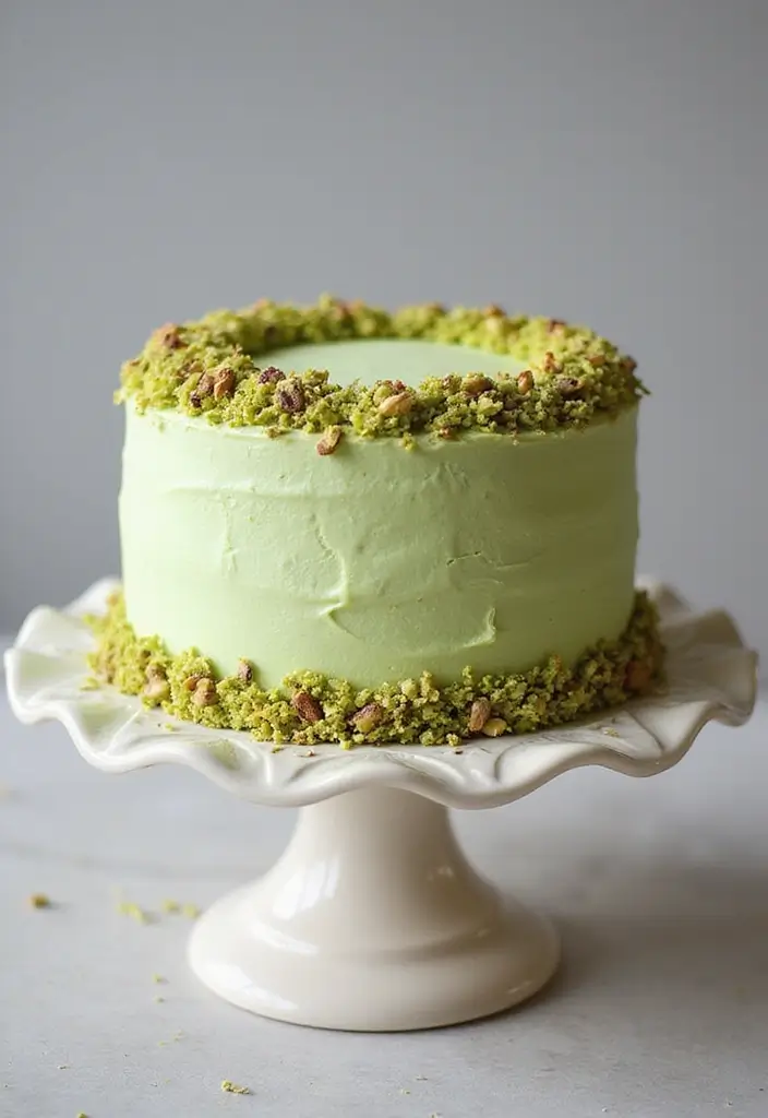 25 Delicious 1st Wedding Anniversary Cake Recipes to Try - 24. Pistachio Cake