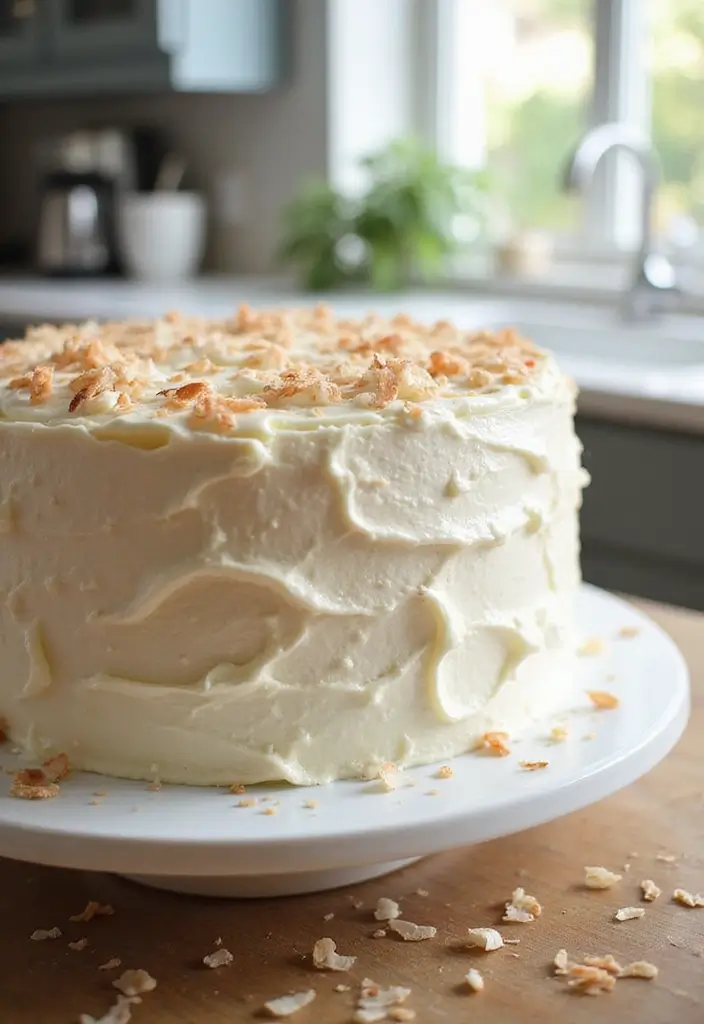 25 Delicious 1st Wedding Anniversary Cake Recipes to Try - 6. Coconut Cream Cake