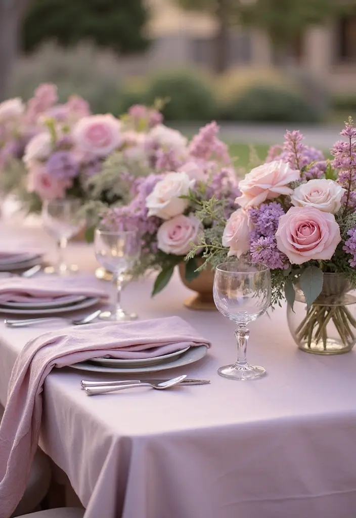 25 Elegant Blush Wedding Colors to Create a Romantic Atmosphere - 13. Blush and Lavender: Serene Beauty