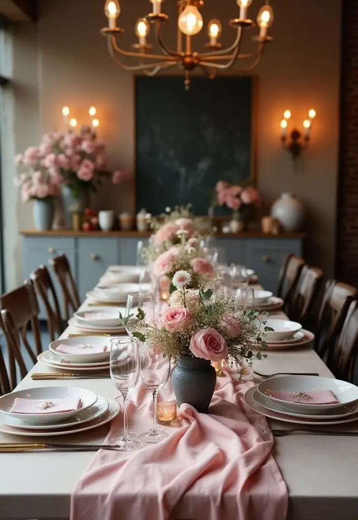 25 Elegant Blush Wedding Colors to Create a Romantic Atmosphere - 14. Blush and Charcoal: Modern Elegance