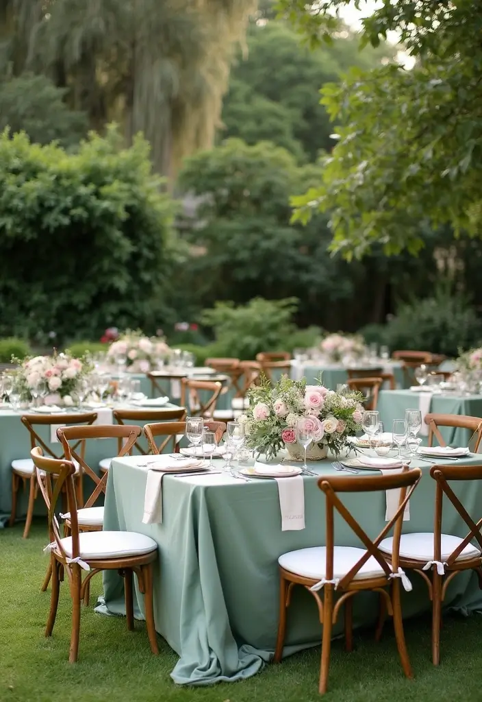 25 Elegant Blush Wedding Colors to Create a Romantic Atmosphere - 2. Blush and Sage Green: Nature’s Embrace