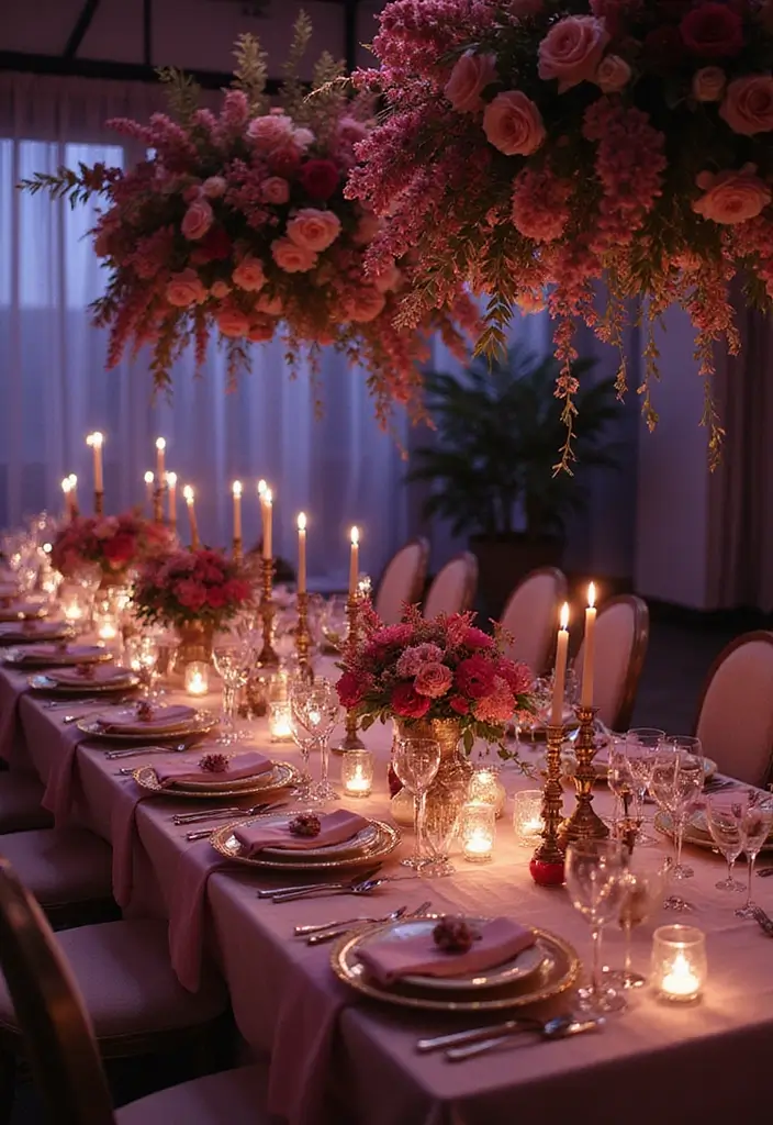 25 Elegant Blush Wedding Colors to Create a Romantic Atmosphere - 21. Blush and Plum: A Dramatic Touch