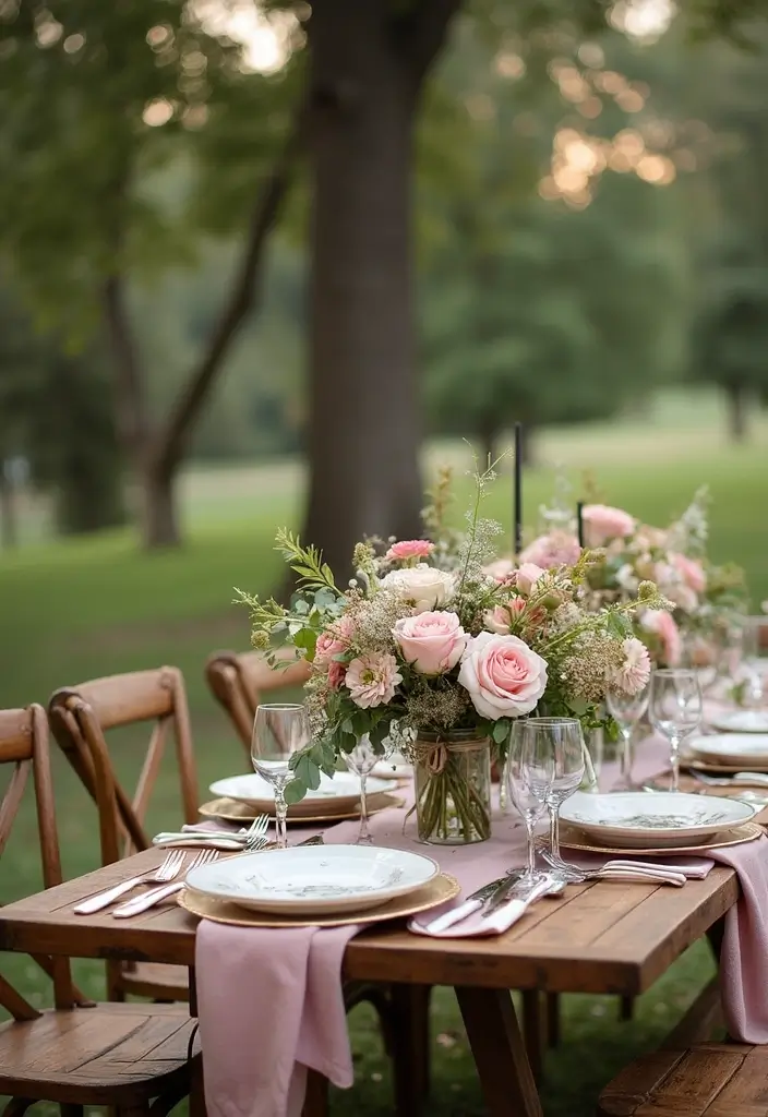 25 Elegant Blush Wedding Colors to Create a Romantic Atmosphere - 23. Blush and Olive: Natural Romance