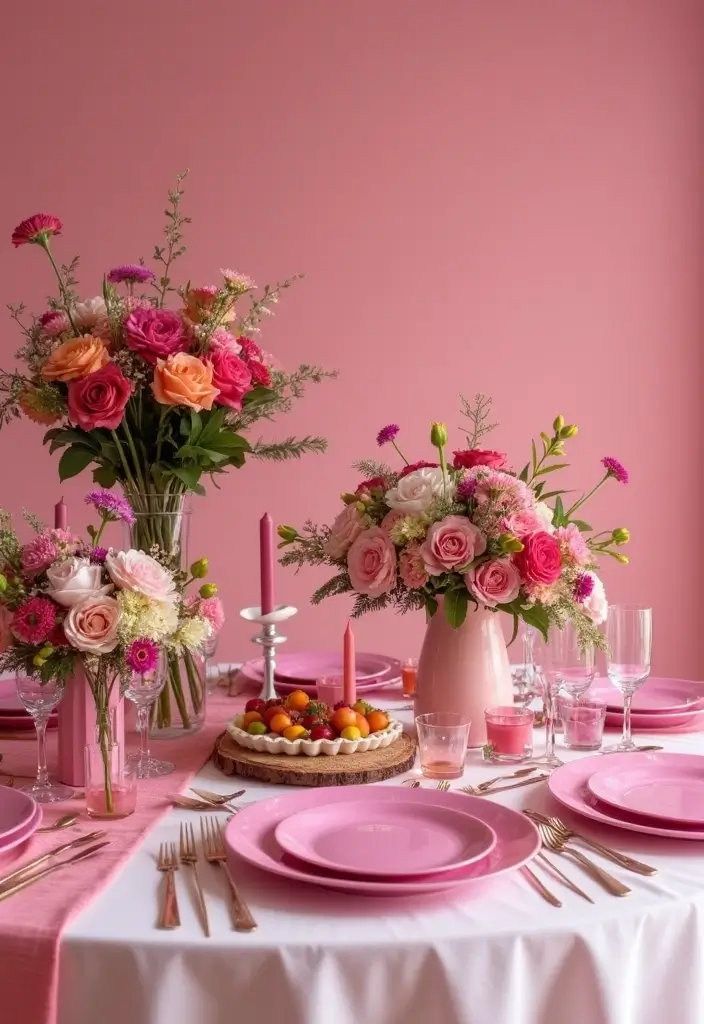 25 Elegant Blush Wedding Colors to Create a Romantic Atmosphere - 24. Blush and Fuchsia: Bold Playfulness