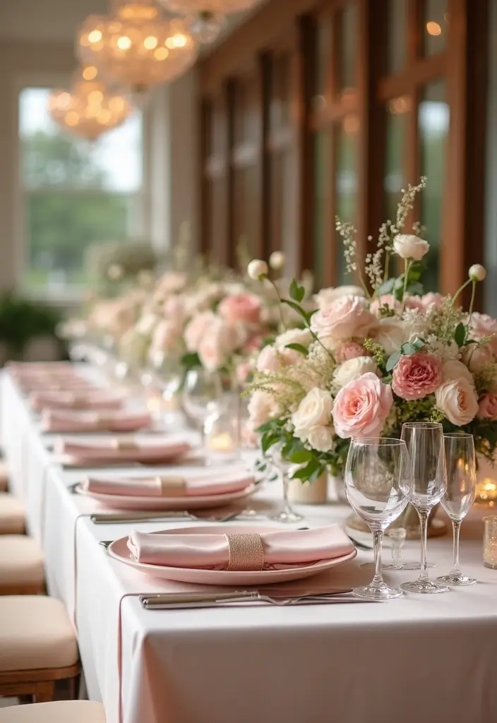 25 Elegant Blush Wedding Colors to Create a Romantic Atmosphere - 6. Blush and Champagne: Subtle Glamour