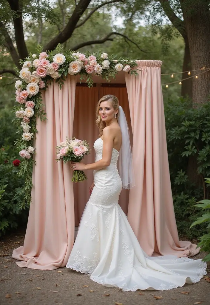 25 Soft Blush and Champagne Wedding Colors for Romantic Vibes - 10. Romantic Photo Booth