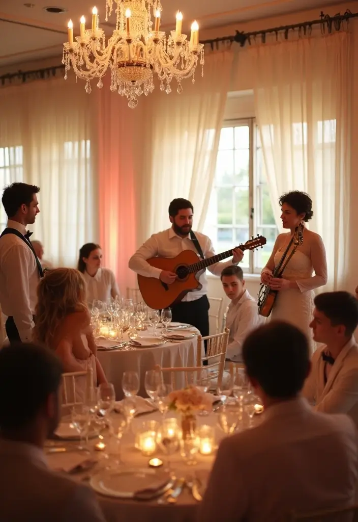 25 Soft Blush and Champagne Wedding Colors for Romantic Vibes - 20. Blush and Champagne Music Playlist