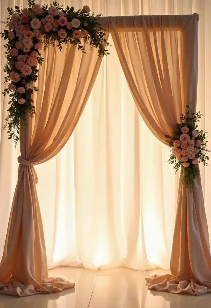 25 Soft Blush and Champagne Wedding Colors for Romantic Vibes - 7. Ceremony Backdrops