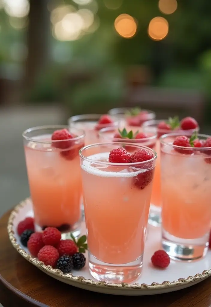 25 Soft Blush and Champagne Wedding Colors for Romantic Vibes - 8. Kick Off with Blush Cocktails