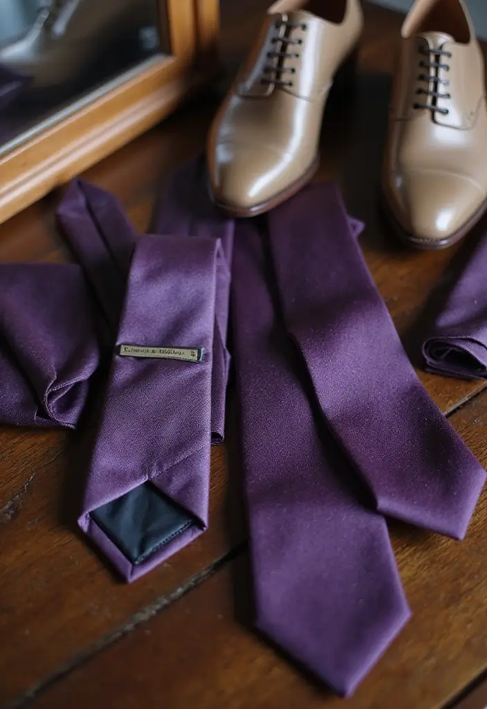 25 Stunning Purple Wedding Inspiration for a Regal Touch - 24. Purple-Themed Wedding Attire