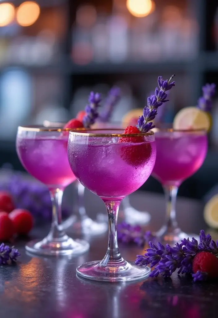 25 Stunning Purple Wedding Inspiration for a Regal Touch - 7. Purple Cocktail Ideas