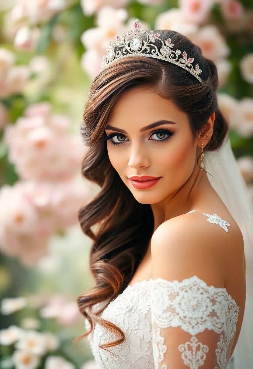 26 Beautiful 4C Wedding Hairstyles to Celebrate Your Natural Curls - 11. Soft Curls with Tiara