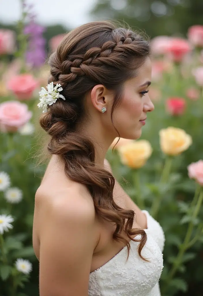 26 Beautiful 4C Wedding Hairstyles to Celebrate Your Natural Curls - 13. Braided Ponytail