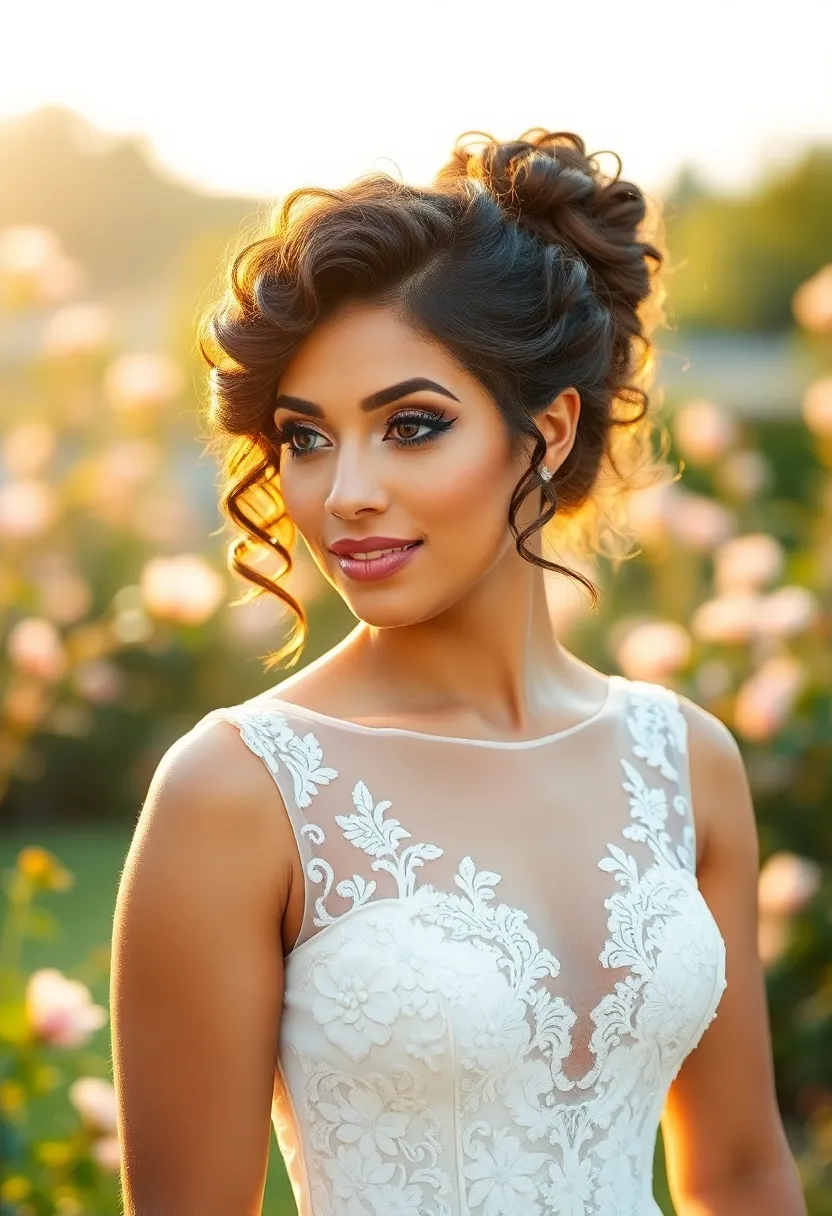 26 Beautiful 4C Wedding Hairstyles to Celebrate Your Natural Curls - 16. Loose Curly Updo