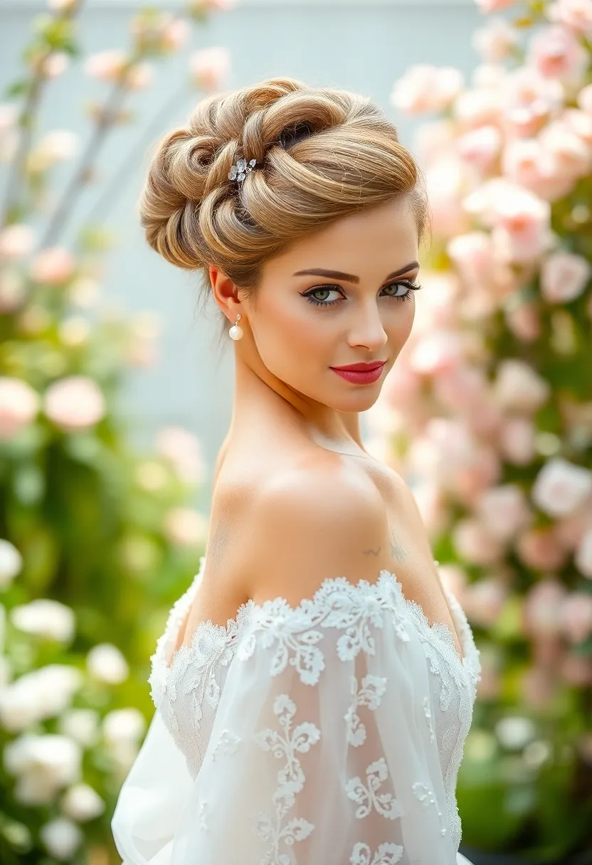 26 Beautiful 4C Wedding Hairstyles to Celebrate Your Natural Curls - 19. Elegant Spiral Updo