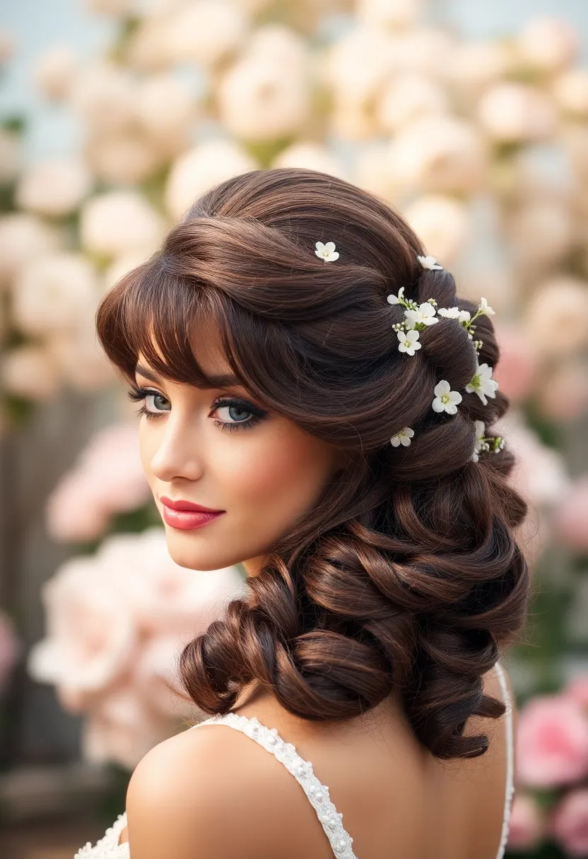 26 Beautiful 4C Wedding Hairstyles to Celebrate Your Natural Curls - 22. Curly Bangs with Updo