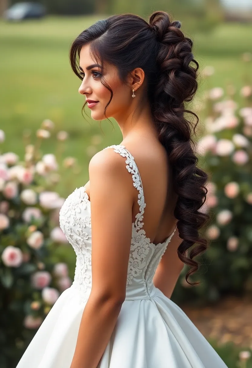 26 Beautiful 4C Wedding Hairstyles to Celebrate Your Natural Curls - 24. Voluminous Curly Ponytail