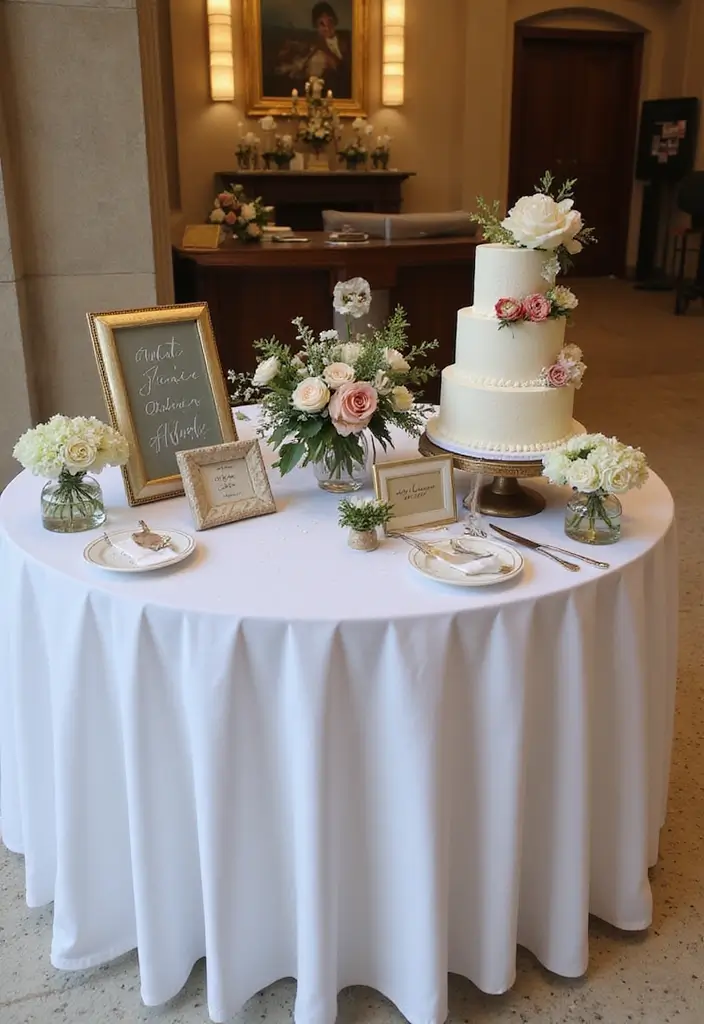 26 Beautiful City Hall Wedding Photos for Intimate Ceremonies - 12. Sweetheart Table Setting