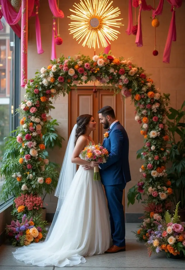 26 Beautiful City Hall Wedding Photos for Intimate Ceremonies - 22. Coloring Outside the Lines