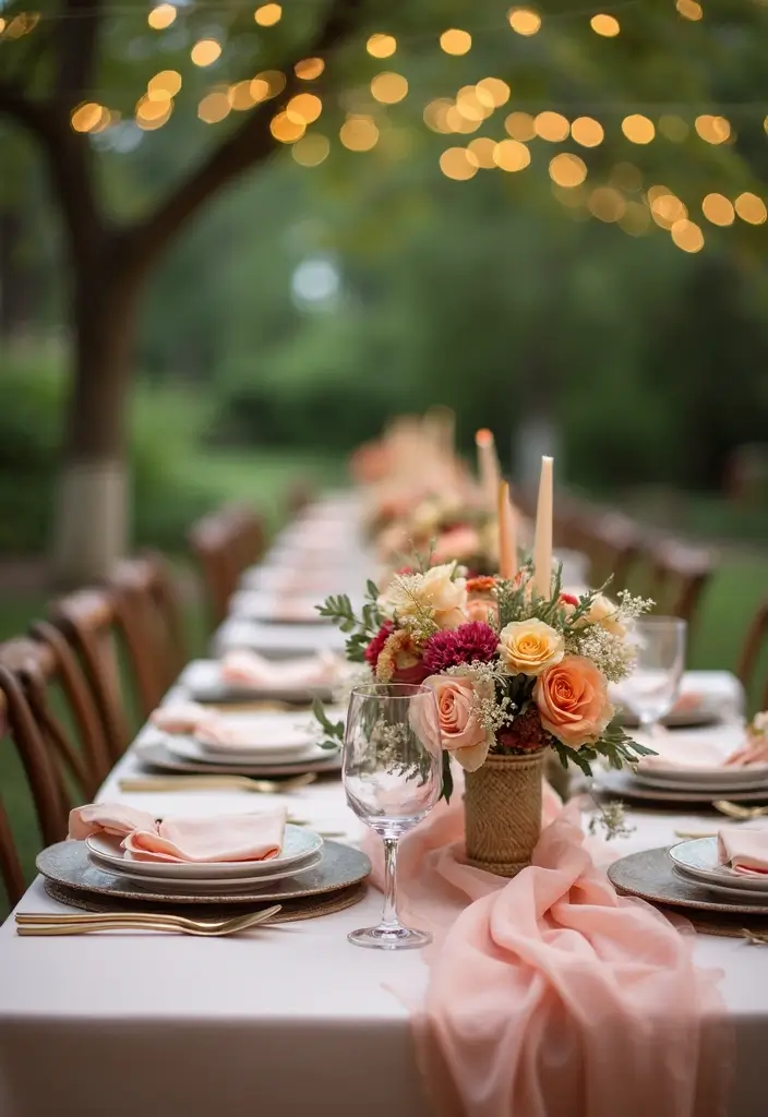26 Bold Cabernet Wedding Colors for a Luxurious Touch - 13. Cabernet and Creamy Peach