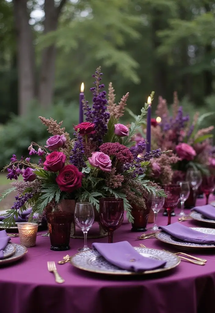 26 Bold Cabernet Wedding Colors for a Luxurious Touch - 14. Cabernet and Plum Purple
