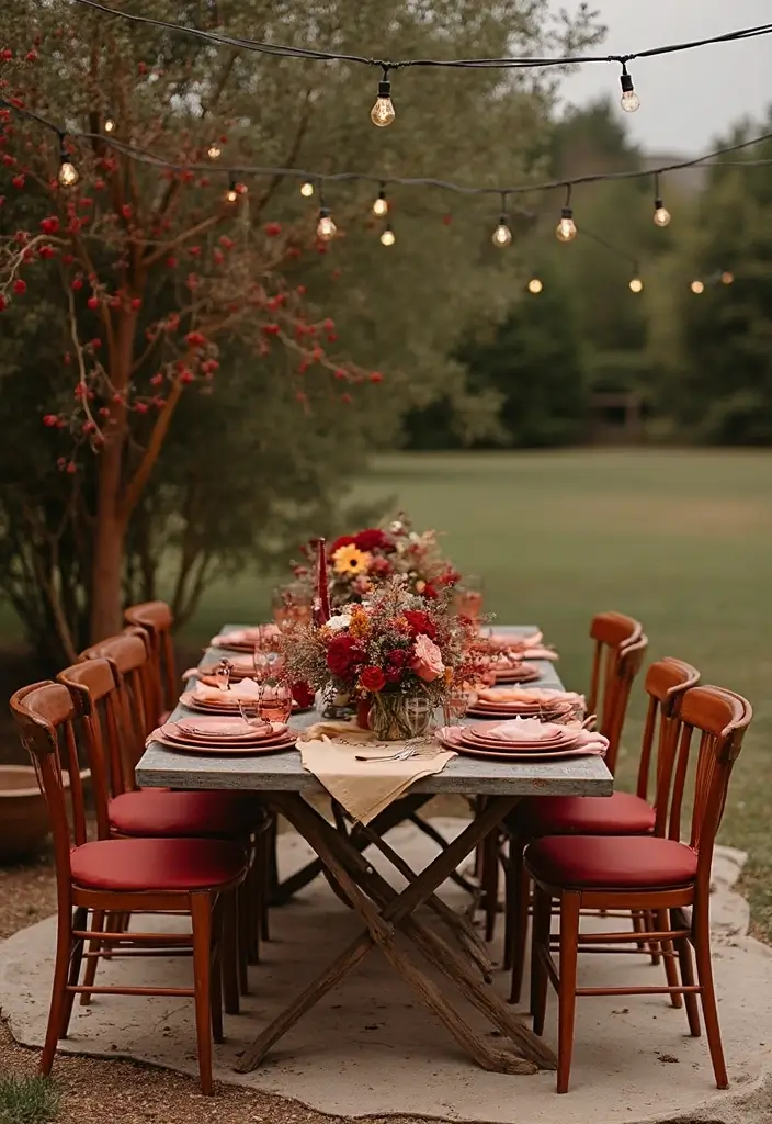 26 Bold Cabernet Wedding Colors for a Luxurious Touch - 16. Cabernet and Terracotta