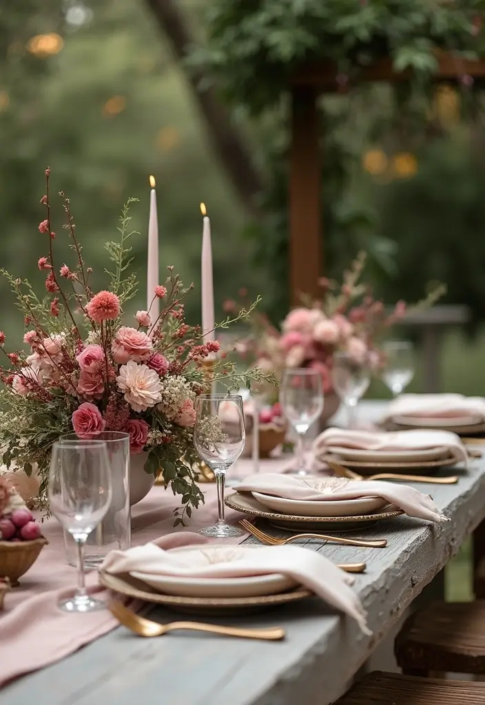 26 Bold Cabernet Wedding Colors for a Luxurious Touch - 24. Cabernet and Dusty Rose