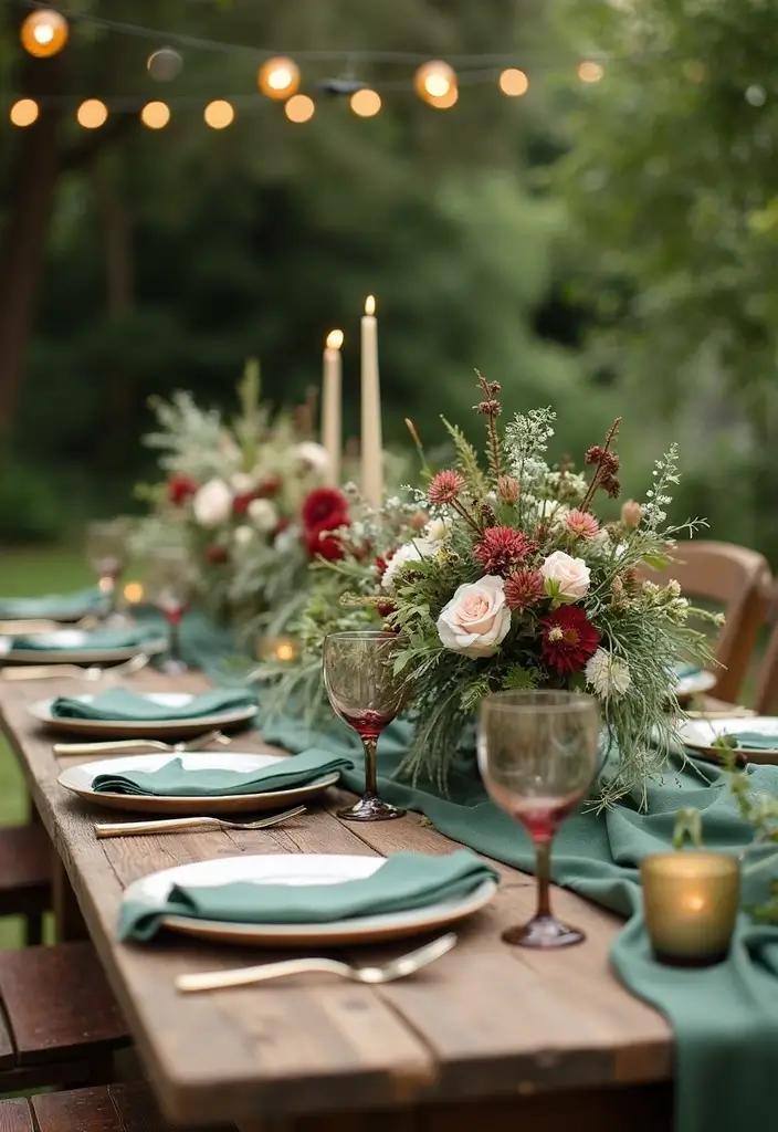 26 Bold Cabernet Wedding Colors for a Luxurious Touch - 5. Cabernet and Sage Green