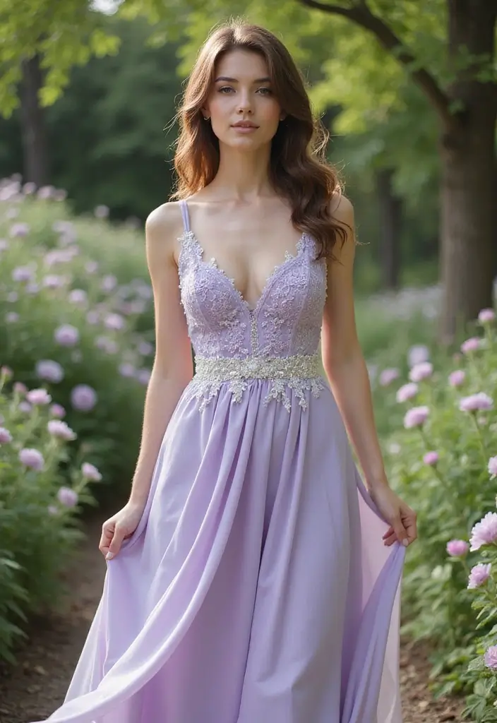 26 Bold Non-Traditional Wedding Dress Colors to Make a Statement - 1. Whispering Lavender