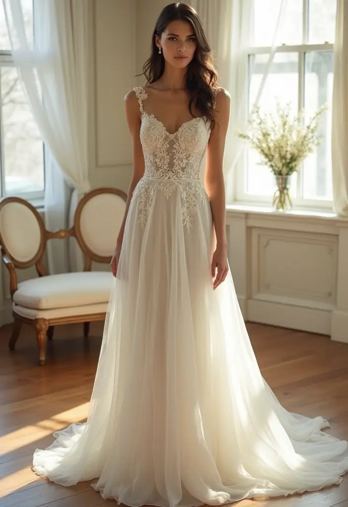 26 Bold Non-Traditional Wedding Dress Colors to Make a Statement - 16. Timeless Ivory