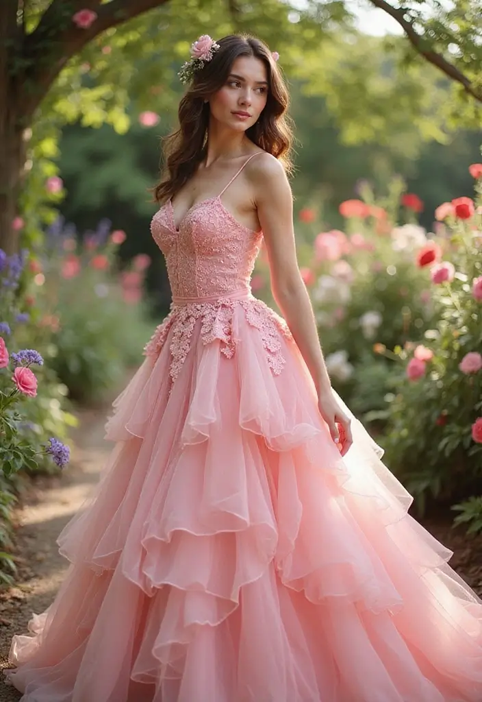 26 Bold Non-Traditional Wedding Dress Colors to Make a Statement - 24. Dreamy Bubblegum