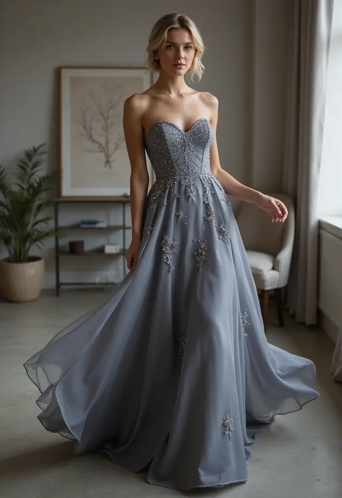 26 Bold Non-Traditional Wedding Dress Colors to Make a Statement - 25. Mystical Charcoal Gray