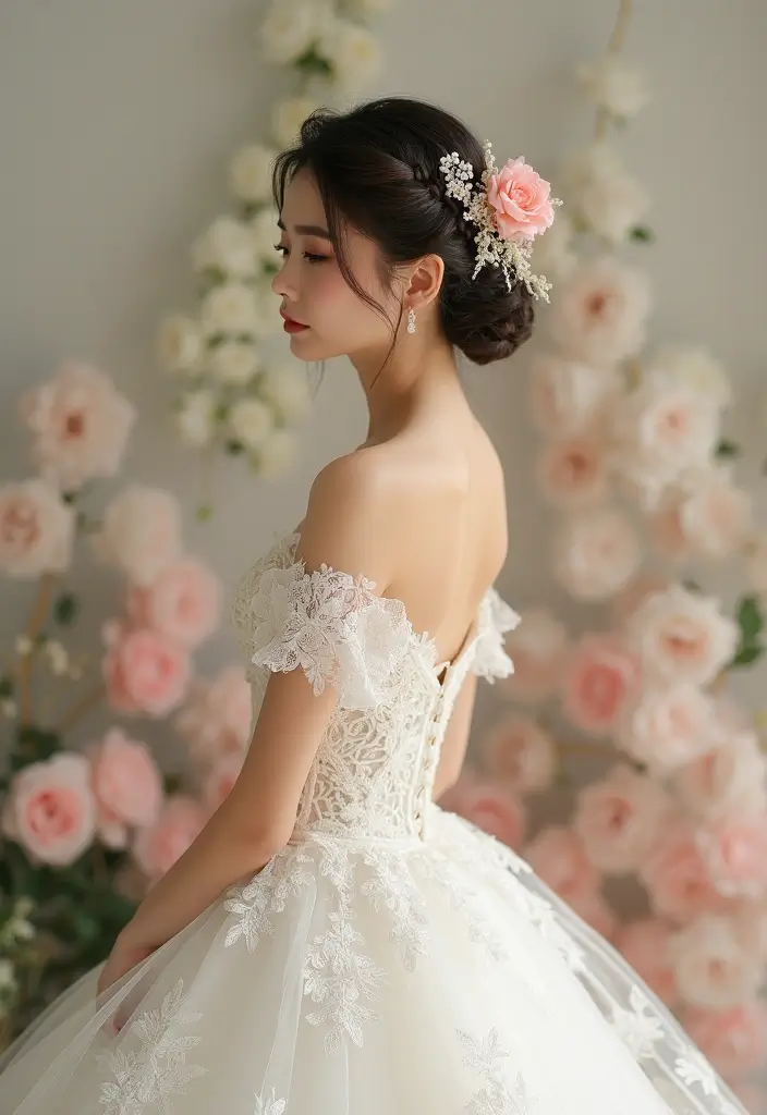 26 Classic Bun Hairstyles for Wedding Days That Last - 21. Backwards Braid Bun