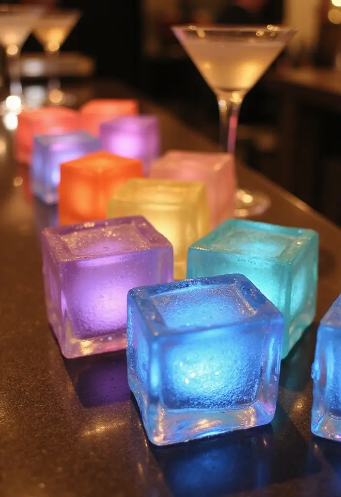 26 Creative Bar Menu Wedding Ideas to Impress Your Guests - 15. Signature Ice Cubes