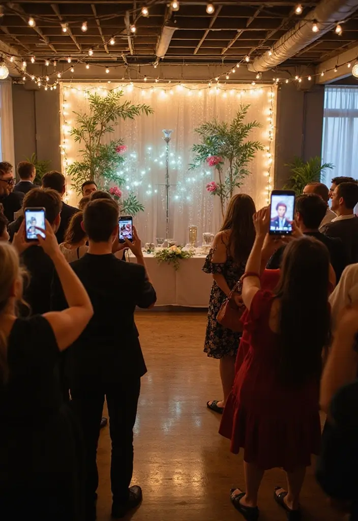 26 Creative Bar Menu Wedding Ideas to Impress Your Guests - 22. Social Media Photo Wall